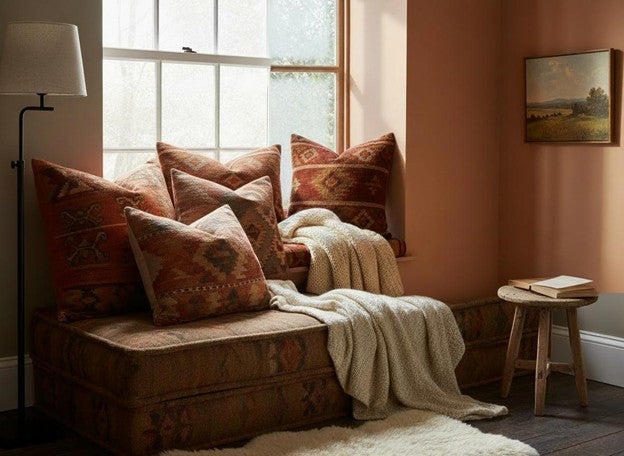 Make Your Study Corner Cozy and Warm With Afghan Wool Cushion