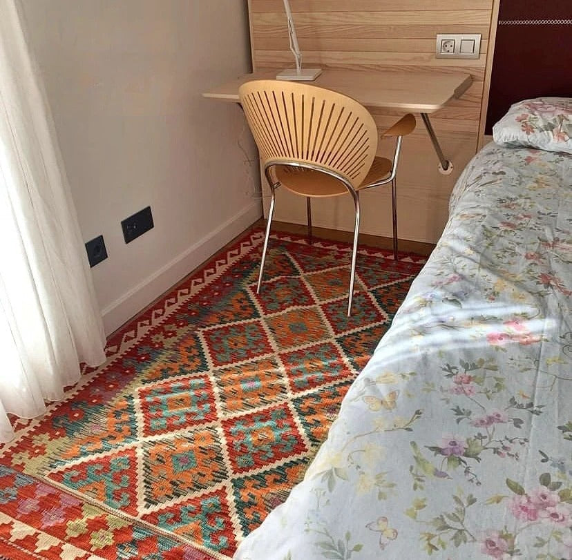 2' 5" x 4' Afghanistan Kilim Rugs