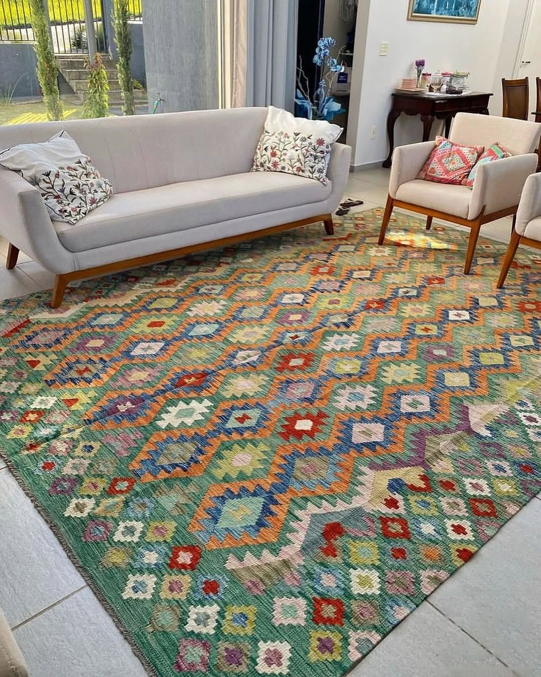 8x10 Afghanistan Kilim Rug