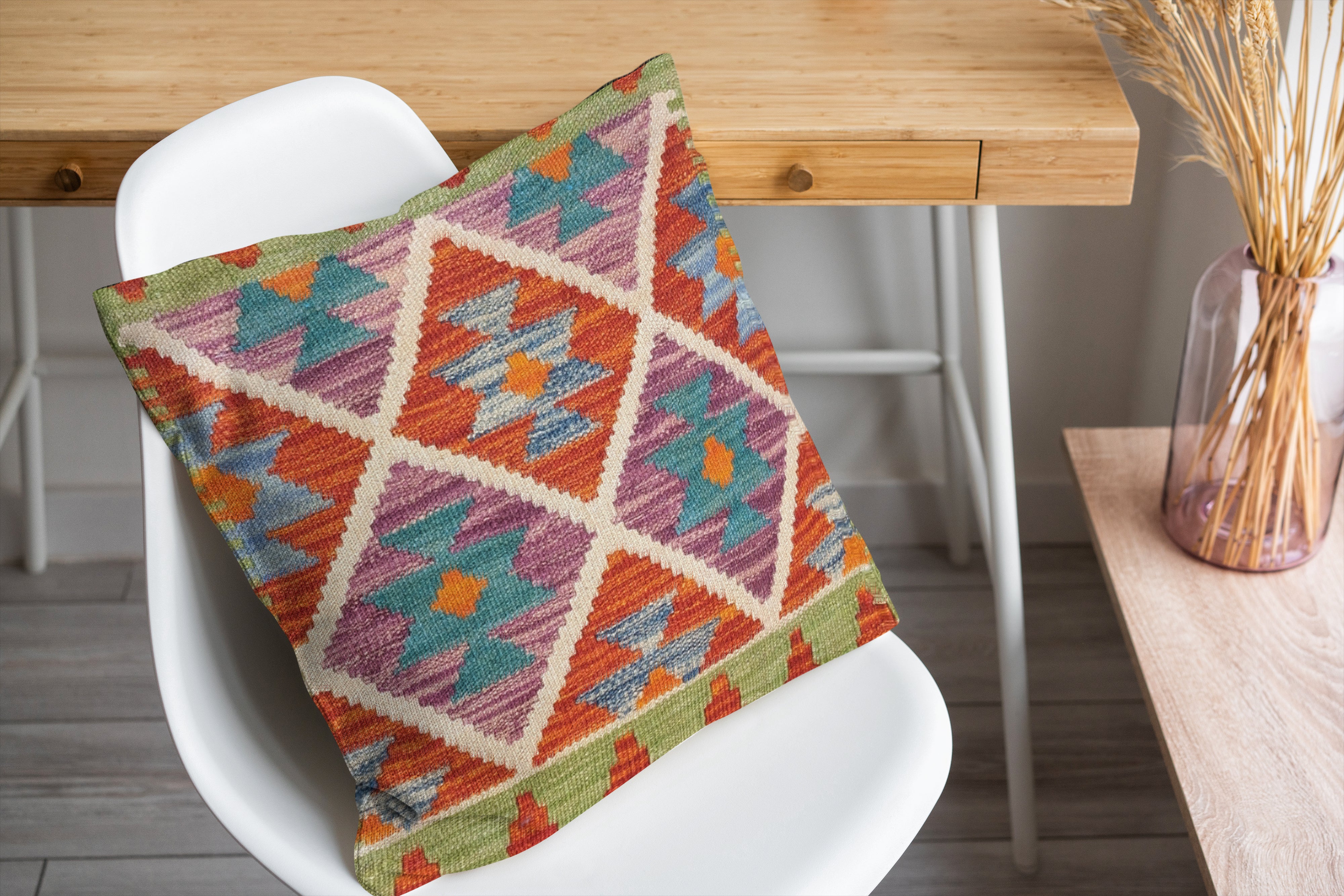 Afghan Kilim Cushion Cover - 50 x 50 cm