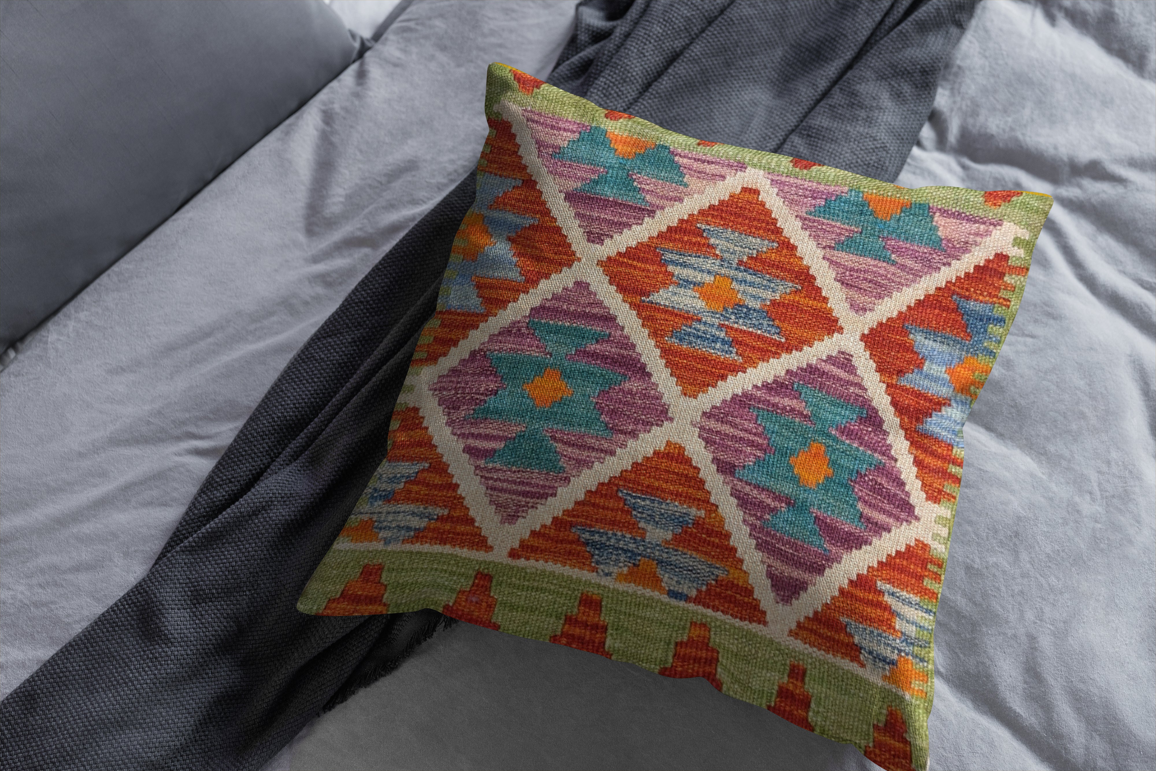 Afghan Kilim Cushion Cover - 50 x 50 cm