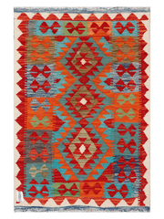 Maimana Afghanistan Kilim Accent Rug - 117 x 78 cm