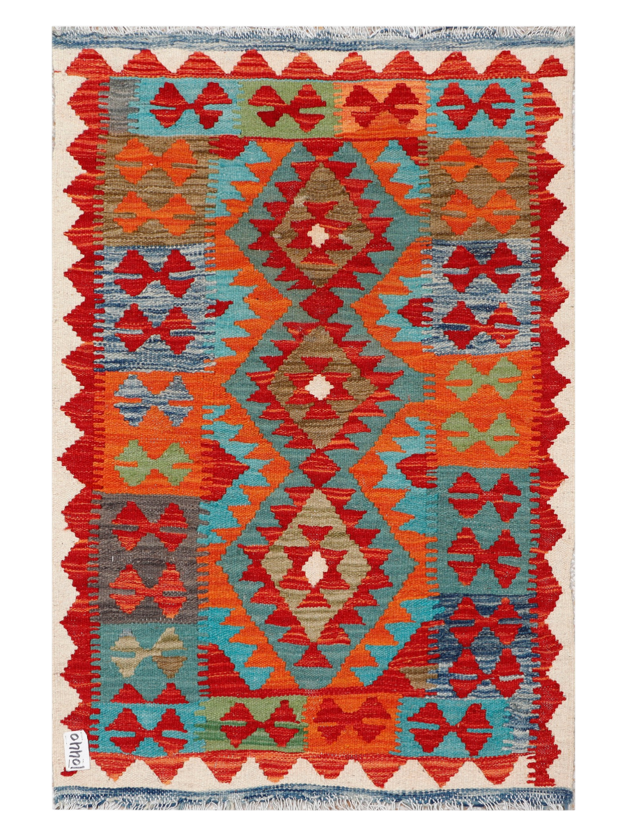 Maimana Afghanistan Kilim Accent Rug - 117 x 78 cm