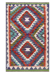 Maimana Afghanistan Kilim Accent Rug - 122 x 80 cm
