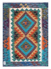 Maimana Afghanistan Kilim Accent Rug - 110 x 82 cm