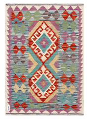 Maimana Afghanistan Kilim Accent Rug - 114 x 80 cm