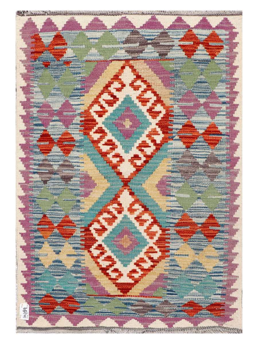 Maimana Afghanistan Kilim Accent Rug - 114 x 80 cm
