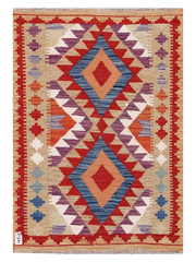 Maimana Afghanistan Kilim Accent Rug - 119 x 86 cm
