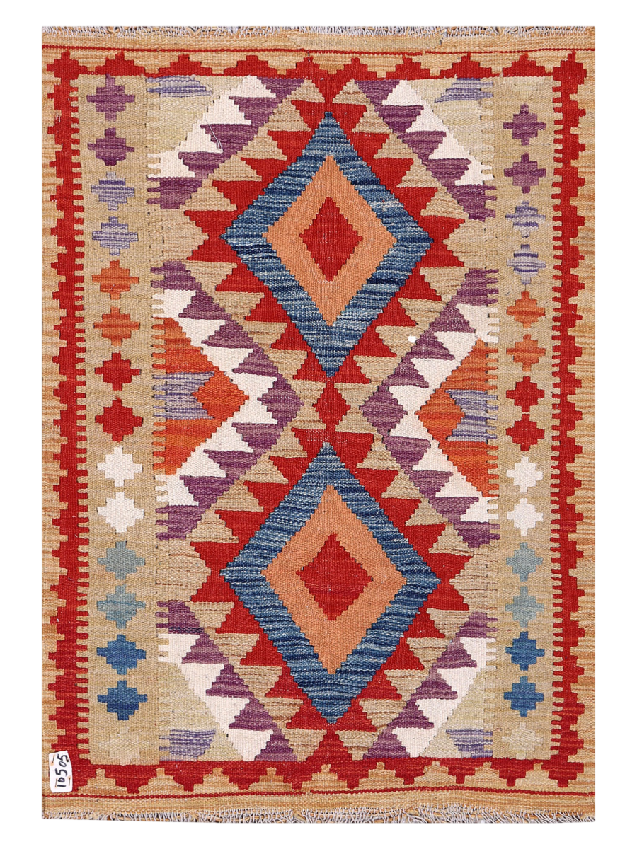 Maimana Afghanistan Kilim Accent Rug - 119 x 86 cm