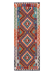 Maimana Afghanistan Kilim Runner Rug - 198 x 77 cm