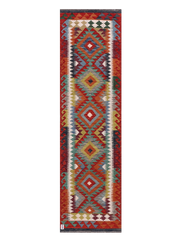 Maimana Afghanistan Kilim Runner Rug - 246 x 69 cm
