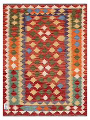 Maimana Afghanistan Kilim Accent Rug - 114 x 89 cm
