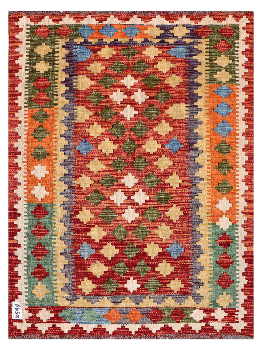 Maimana Afghanistan Kilim Accent Rug - 114 x 89 cm