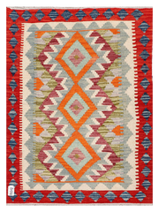 Maimana Afghanistan Kilim Accent Rug - 114 x 84 cm