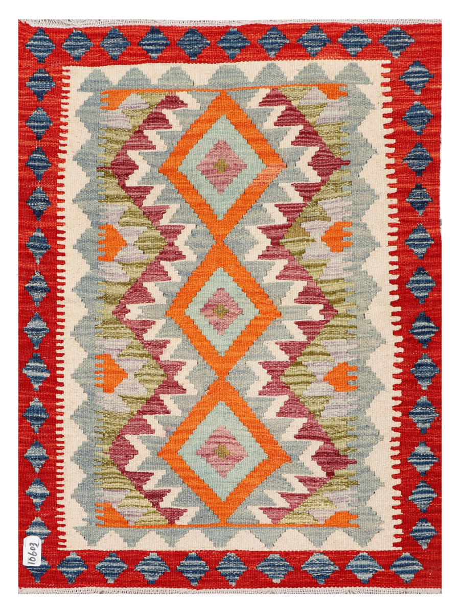 Maimana Afghanistan Kilim Accent Rug - 114 x 84 cm