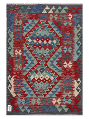 Maimana Afghanistan Kilim Accent Rug - 112 x 80 cm