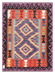Maimana Afghanistan Kilim Accent Rug - 119 x 91 cm