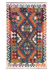 Maimana Afghanistan Kilim Accent Rug - 133 x 85 cm
