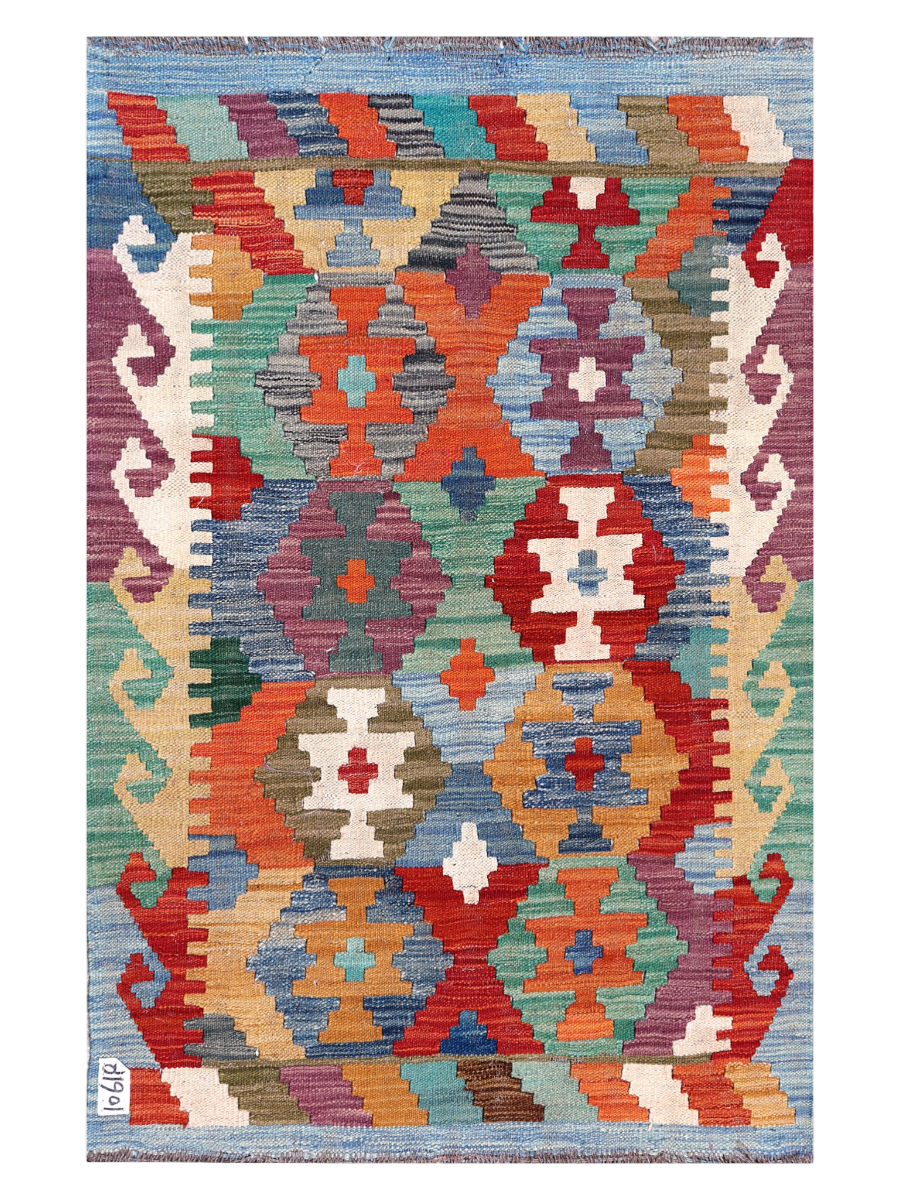 Maimana Afghanistan Kilim Accent Rug - 119 x 80 cm