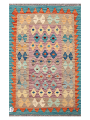 Maimana Afghanistan Kilim Accent Rug - 124 x 79 cm