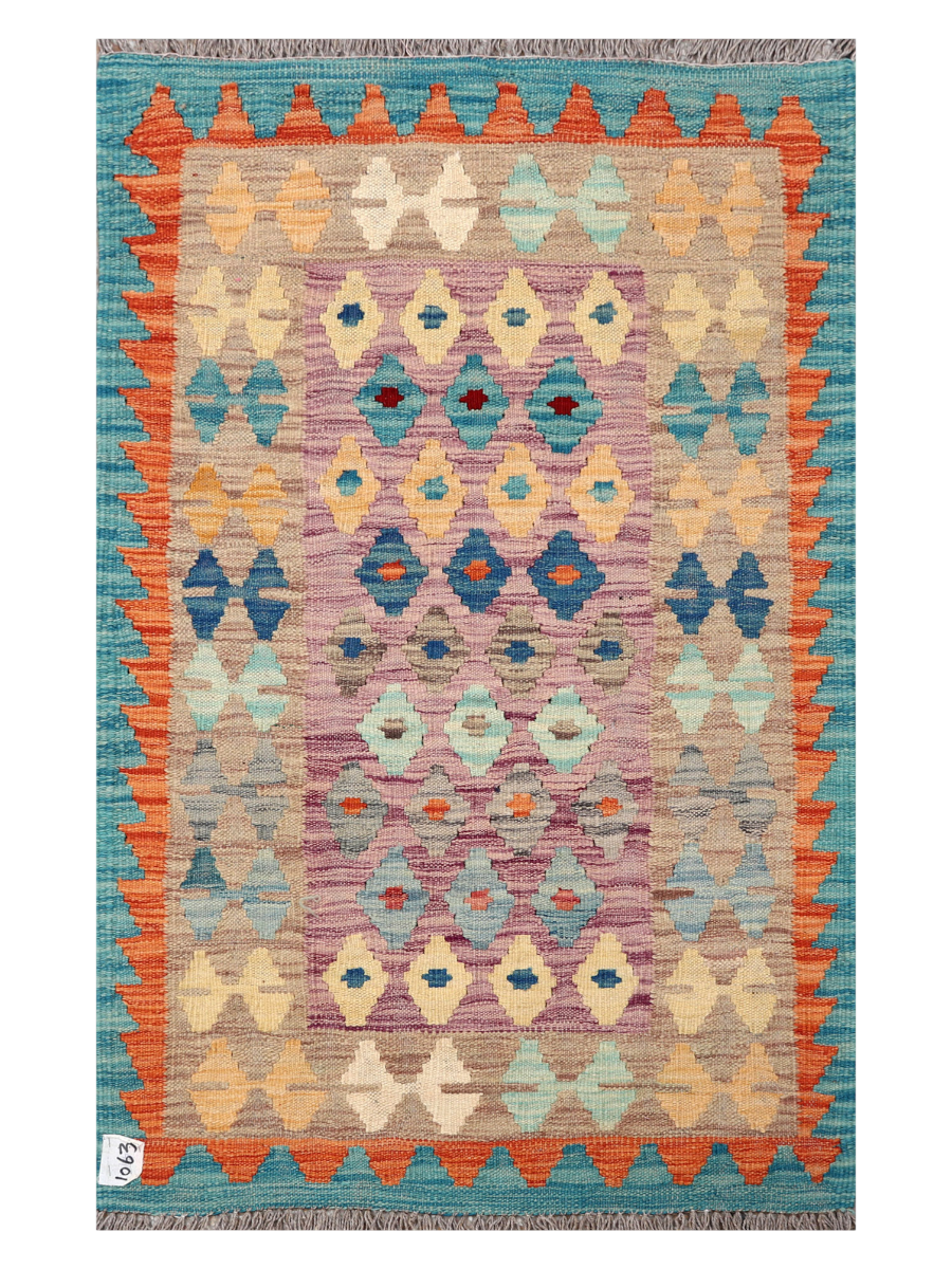 Maimana Afghanistan Kilim Accent Rug - 124 x 79 cm