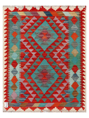 Maimana Afghanistan Kilim Accent Rug - 112 x 87 cm