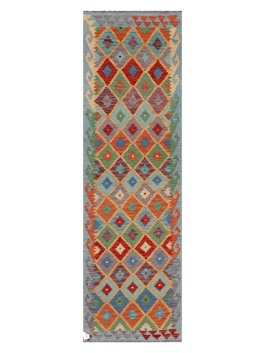 Maimana Afghanistan Kilim Runner Rug - 289 x 87 cm