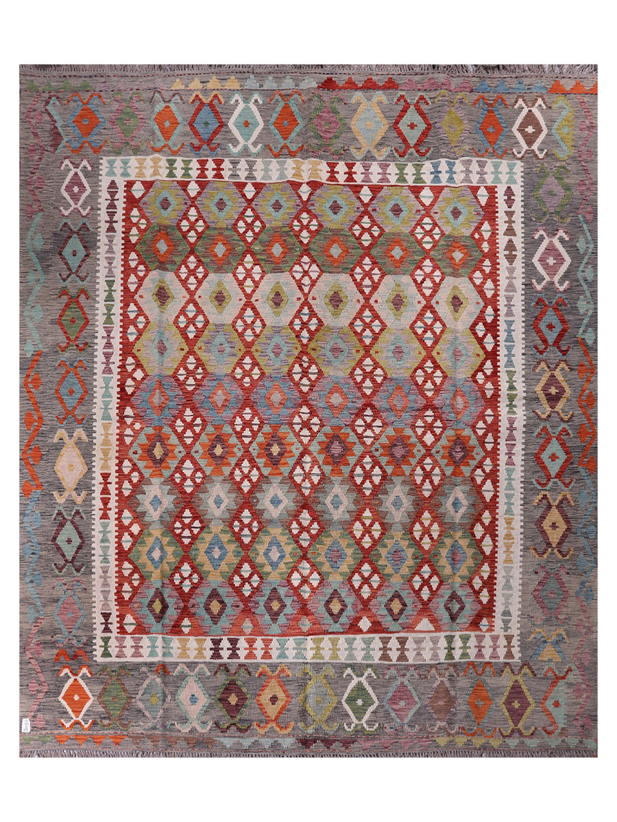 Maimana Afghanistan Kilim Area Rug - 307 x 256 cm