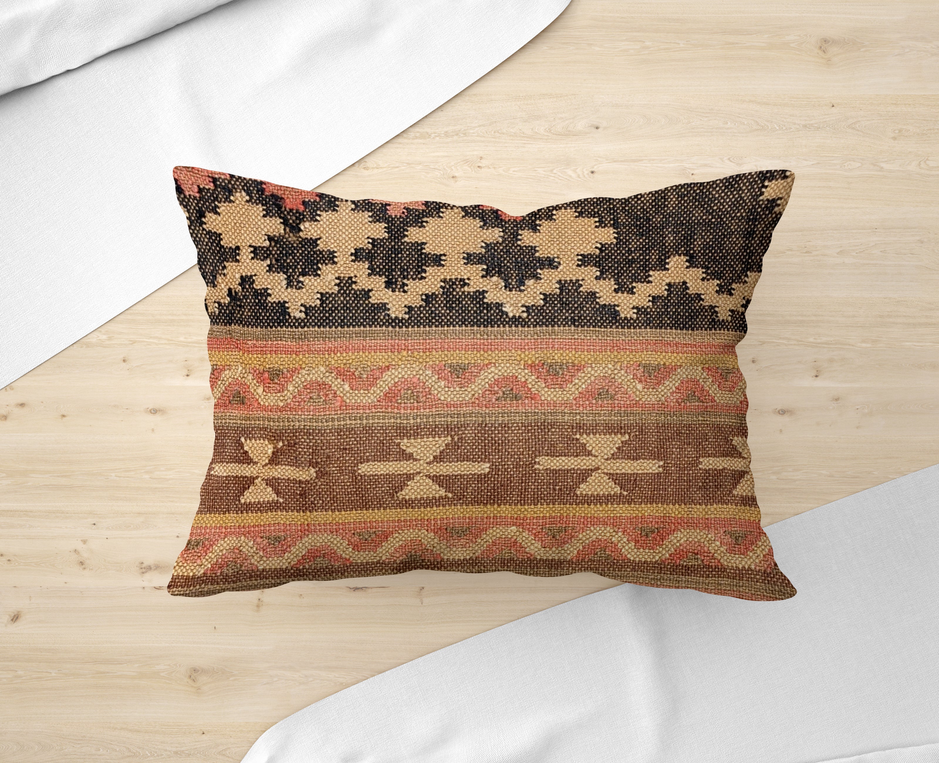 Turkish Kilim Cushion Cover - 56 x 40 cm