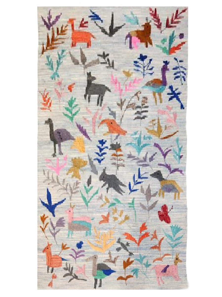Suzani Hand Embroidered Kilim - Size: 100 x 180 cm