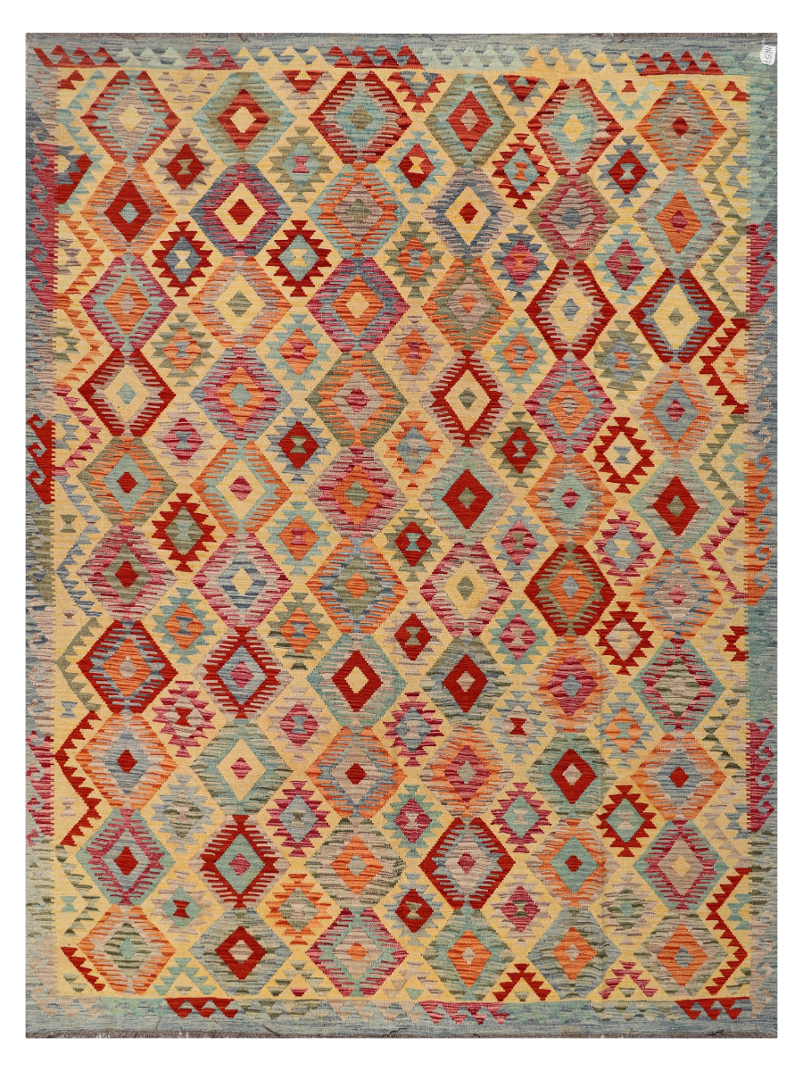 Maimana Afghanistan Kilim Area Rug - 340 x 254 cm