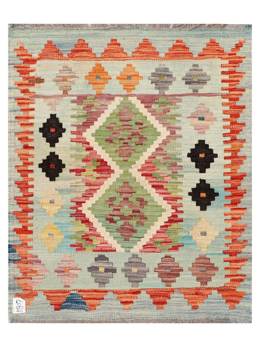 Maimana Afghanistan Kilim Accent Rug - 92 x 75 cm