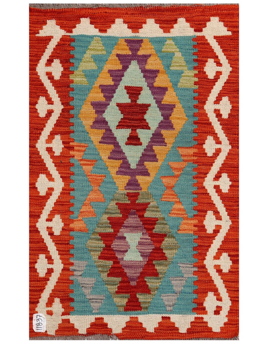 Maimana Afghanistan Kilim Rug - 91 x 60 cm