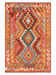 Maimana Afghanistan Kilim Accent Rug - 132 x 90 cm
