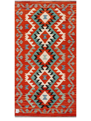 Maimana Afghanistan Kilim Accent Rug - 144 x 76 2 cm