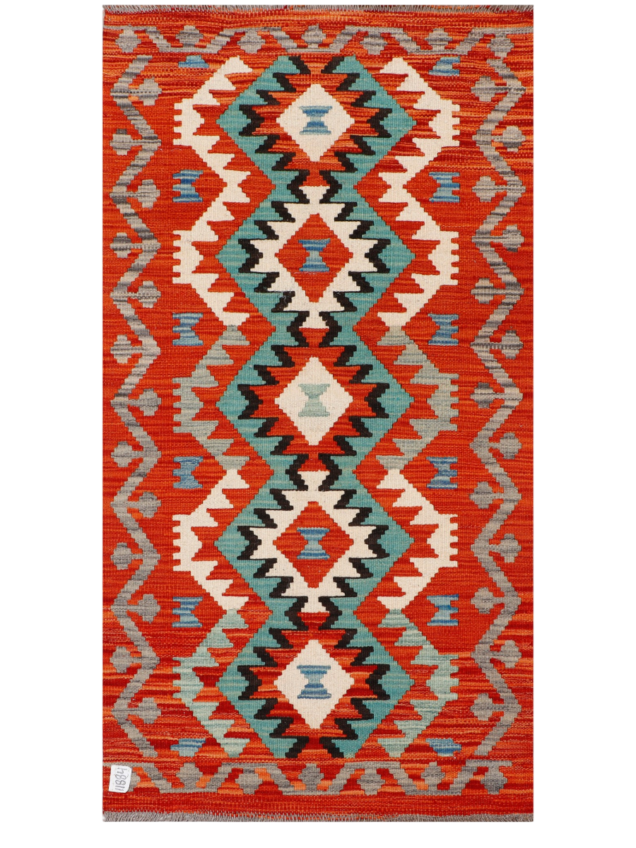 Maimana Afghanistan Kilim Accent Rug - 144 x 76 2 cm