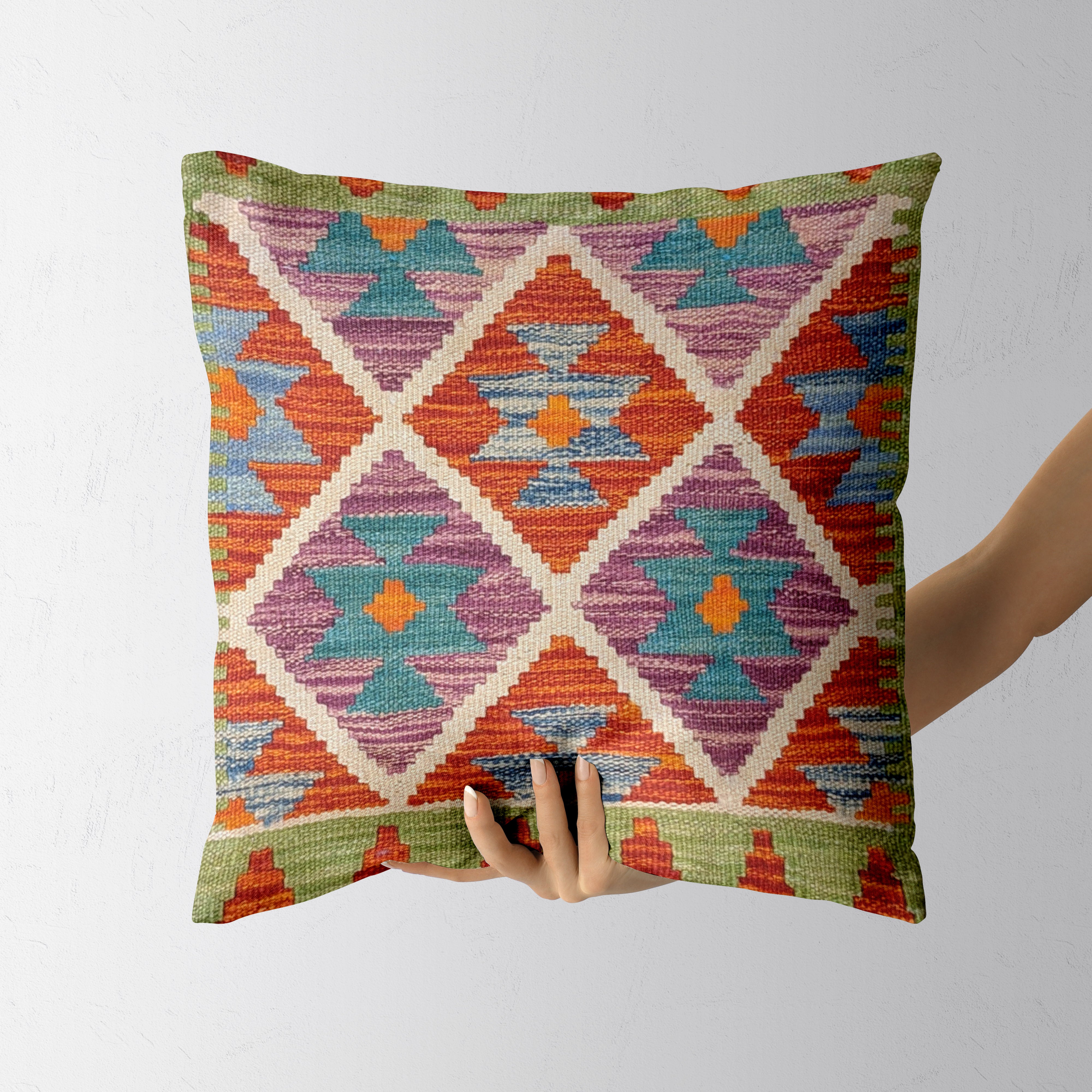 Afghan Kilim Cushion Cover - 50 x 50 cm