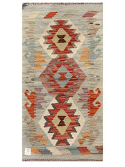 Maimana Afghanistan Kilim Rug - 100 x 51 cm