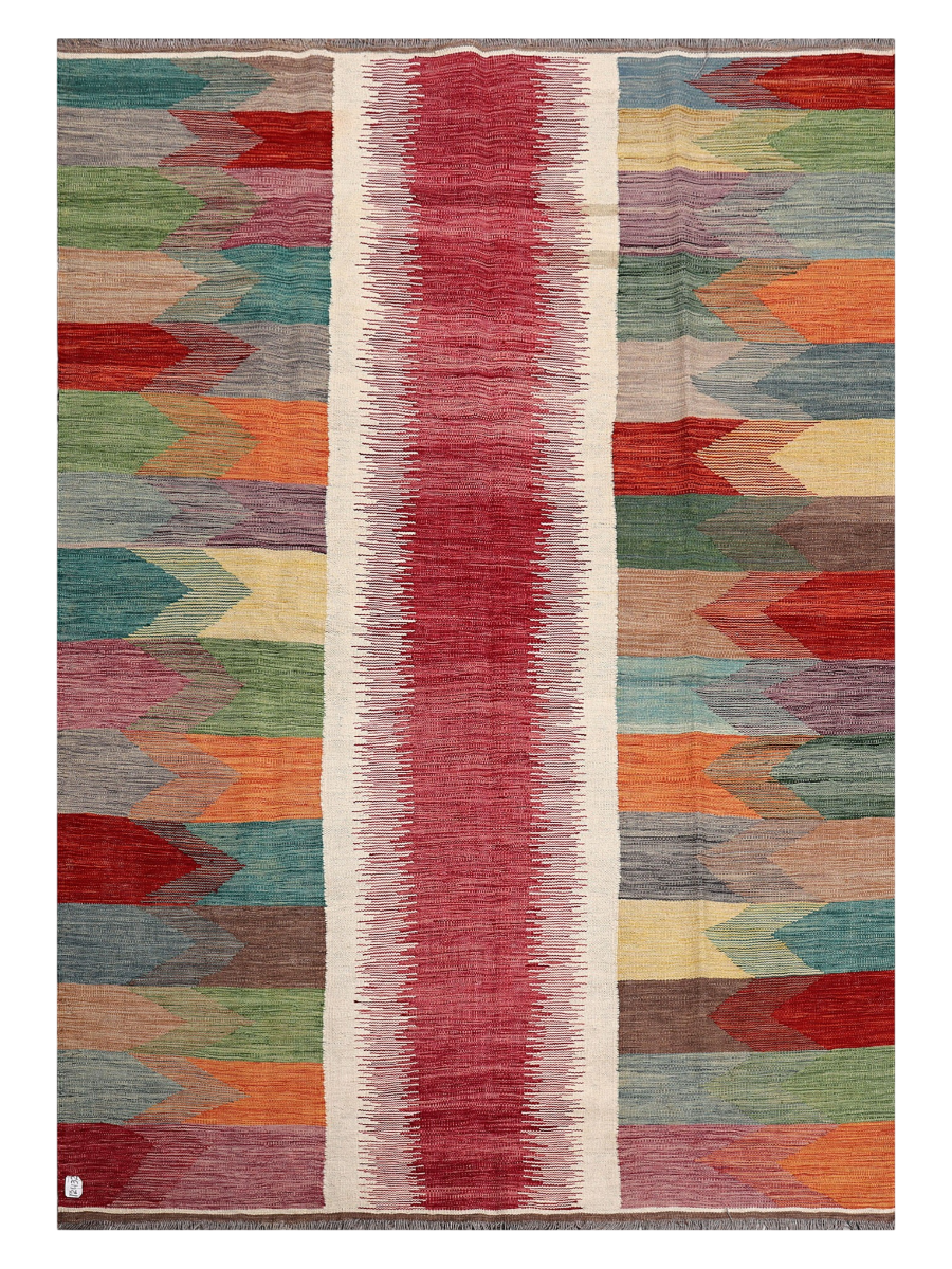 Maimana Afghanistan Kilim Area Rug - 252 x 177 cm