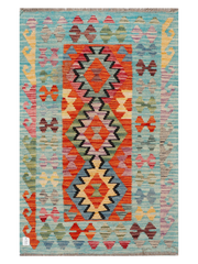 Maimana Afghanistan Kilim Accent Rug - 128 x 82 cm