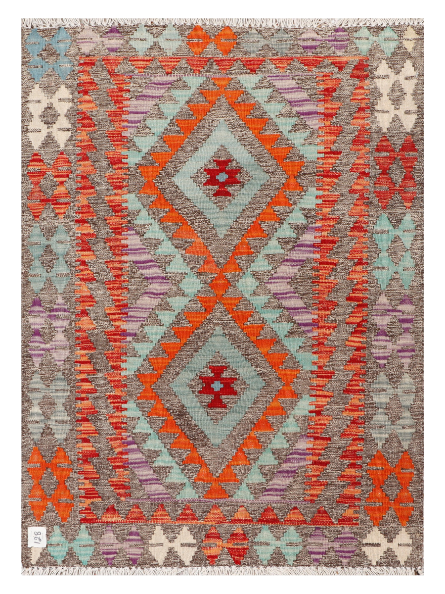 Maimana Afghanistan Kilim Accent Rug - 112 x 81 cm