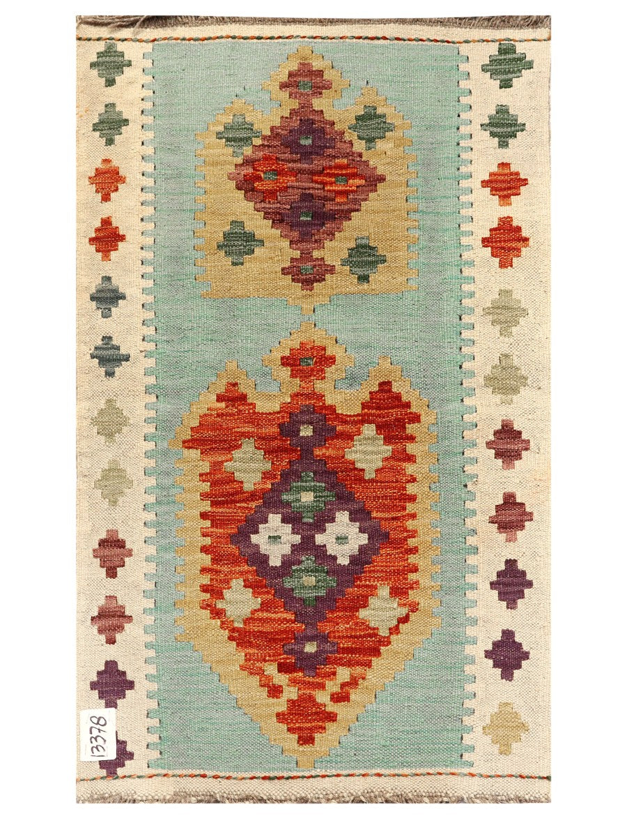 Maimana Afghanistan Kilim Rug - 96 x 58 cm