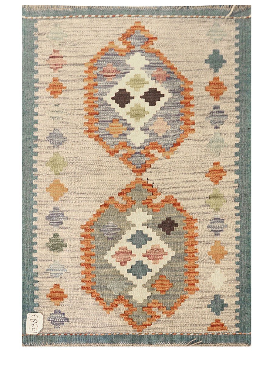 Maimana Afghanistan Kilim Rug - 92 x 64 cm