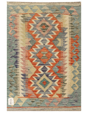 Maimana Afghanistan Kilim Rug - 93 x 63 cm