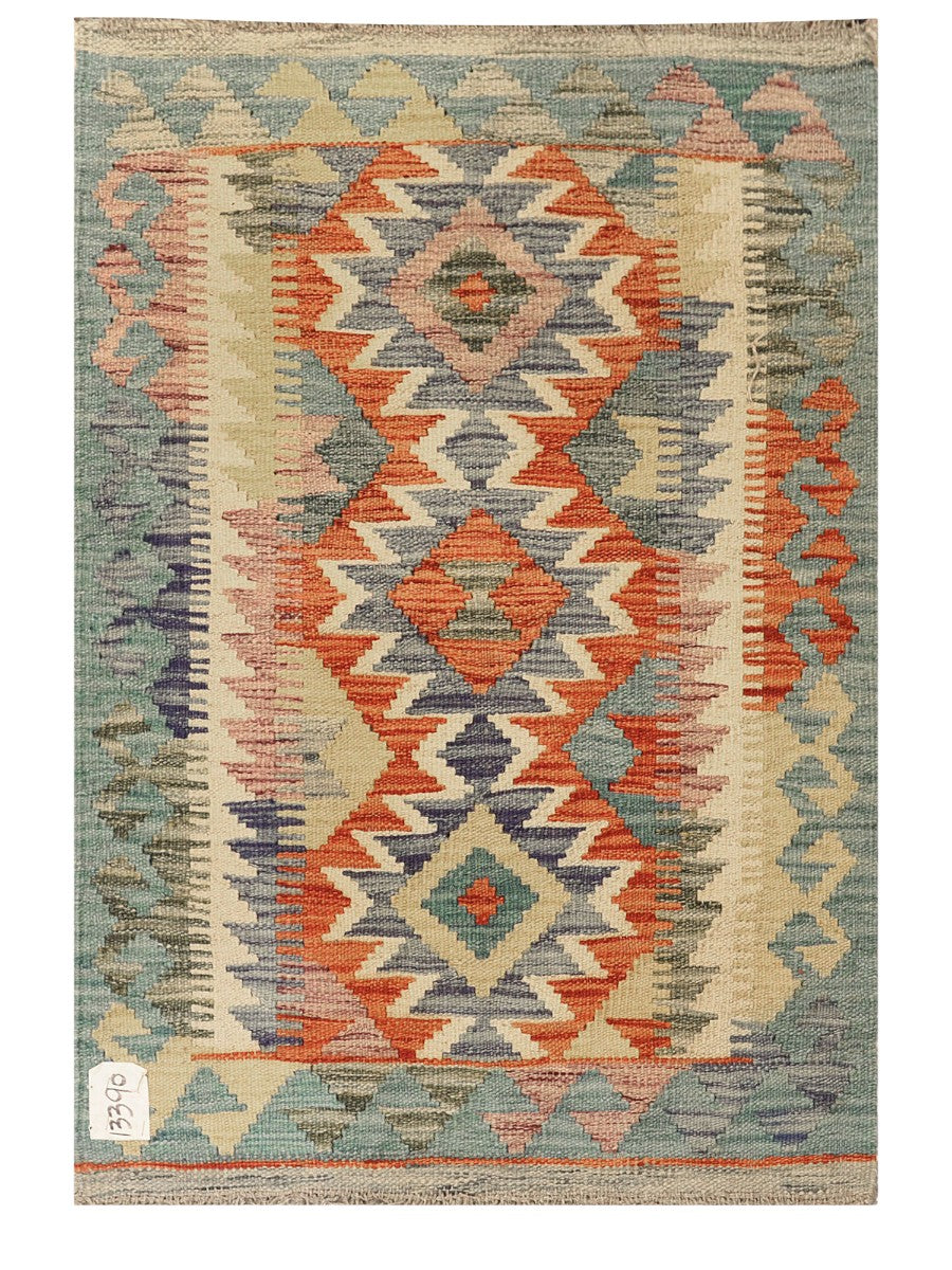 Maimana Afghanistan Kilim Rug - 93 x 63 cm