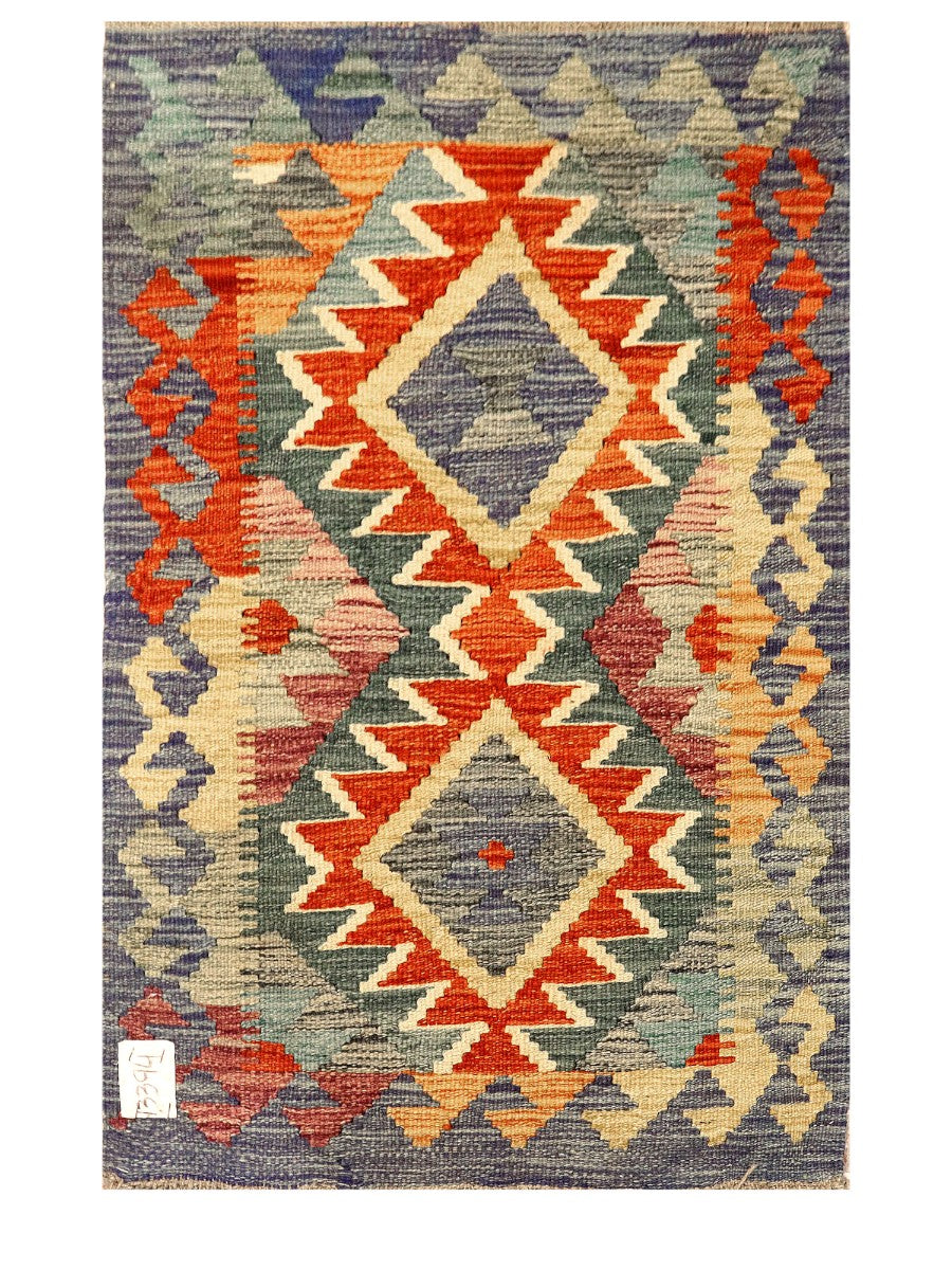 Maimana Afghanistan Kilim Rug - 89 x 57 cm
