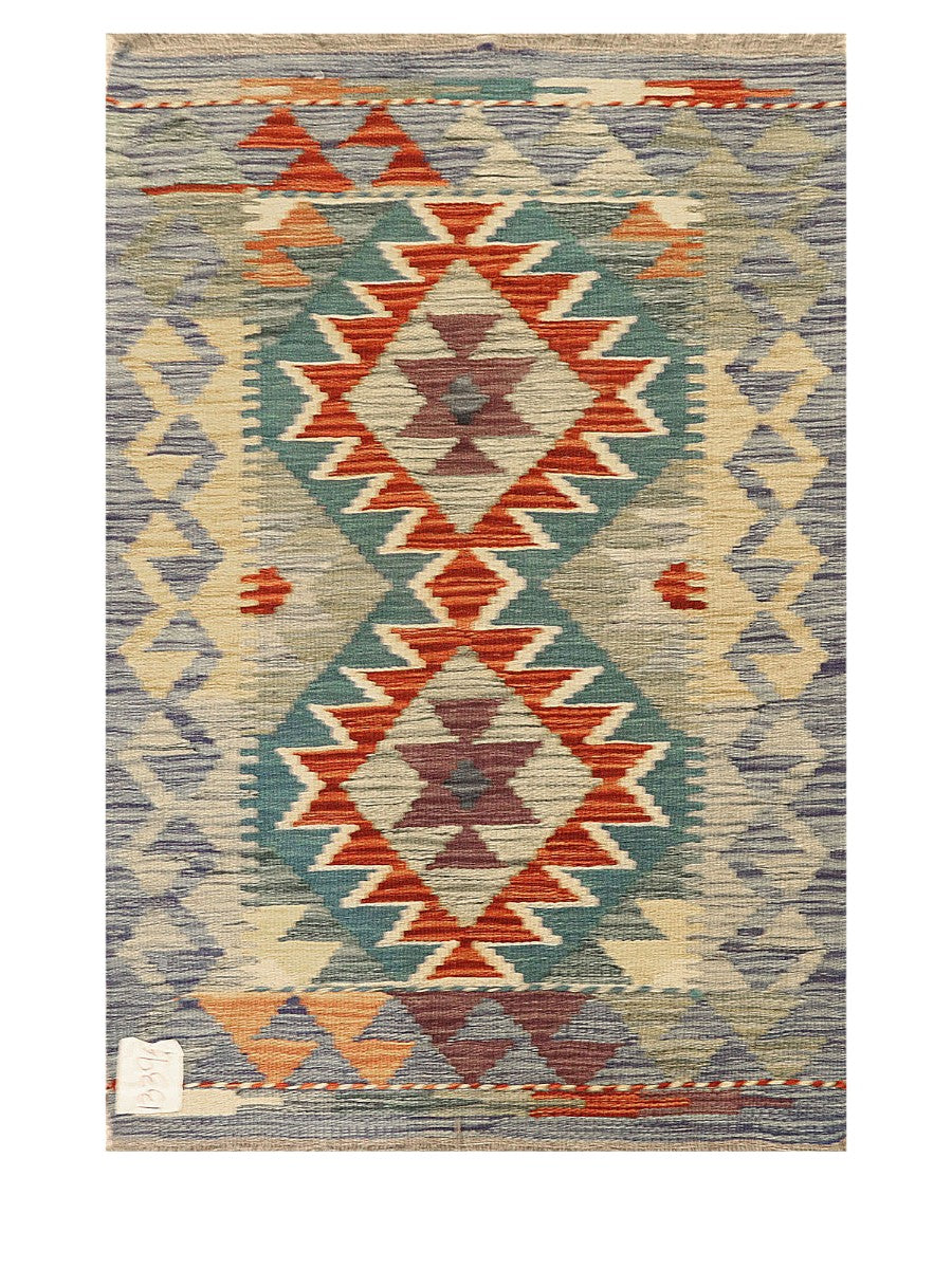 Maimana Afghanistan Kilim Rug - 86 x 57 cm