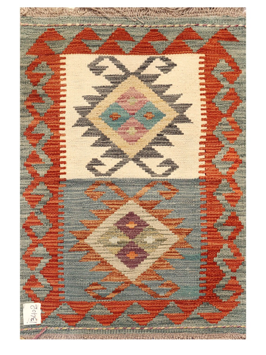 Maimana Afghanistan Kilim Rug - 88 x 60 cm