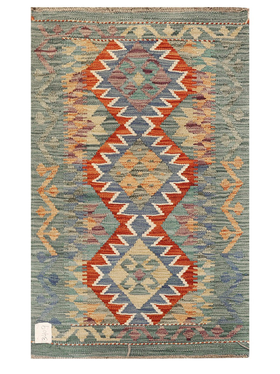 Maimana Afghanistan Kilim Rug - 98 x 61 cm