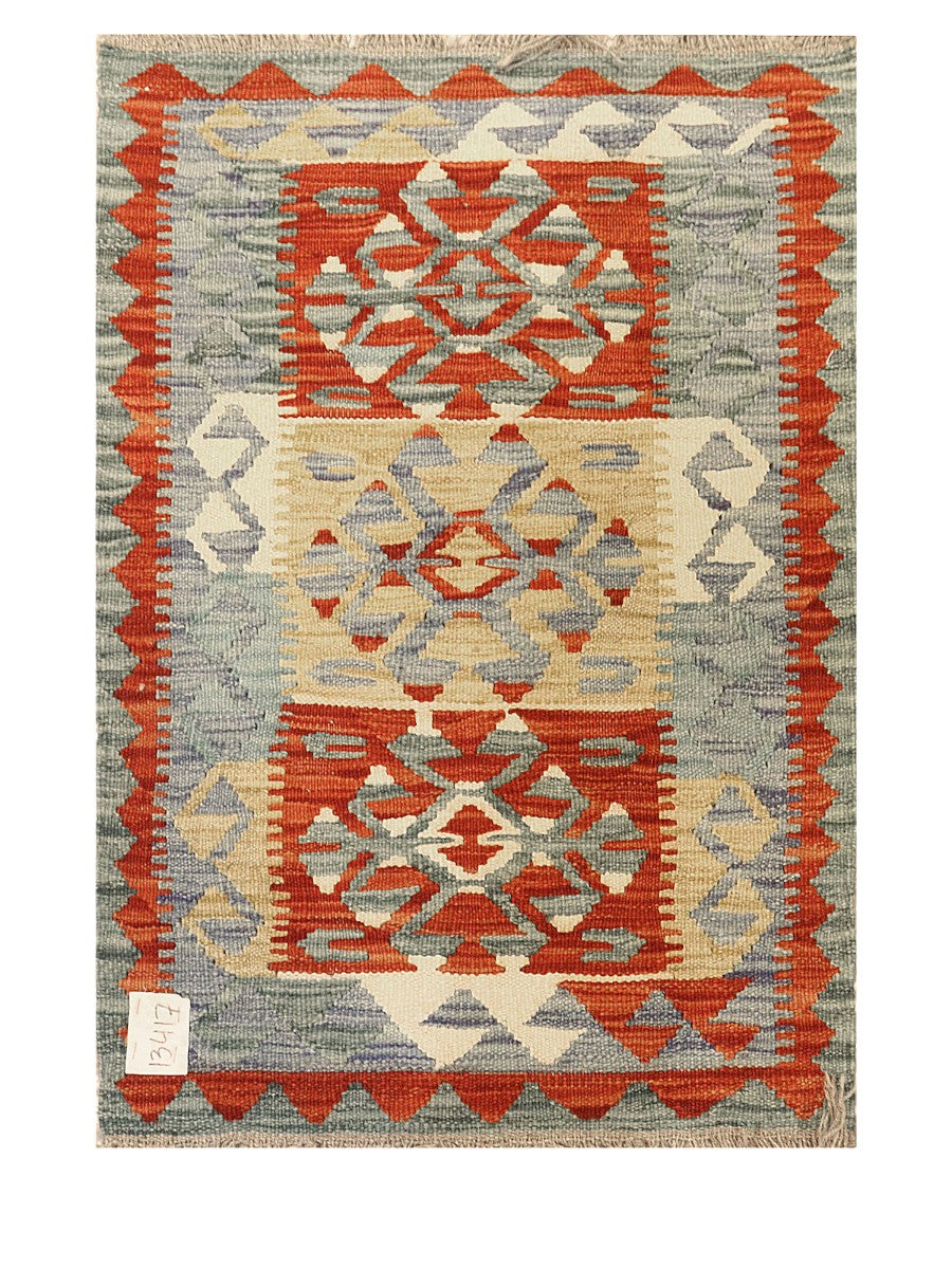 Maimana Afghanistan Kilim Rug - 82 x 56 cm